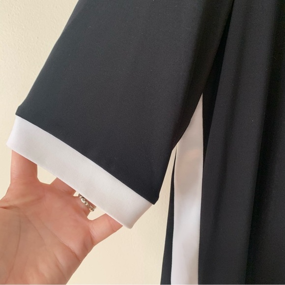 Joseph Ribkoff Black and White Tunic Asymmetrical Hem Size 10 - Picture 11 of 13